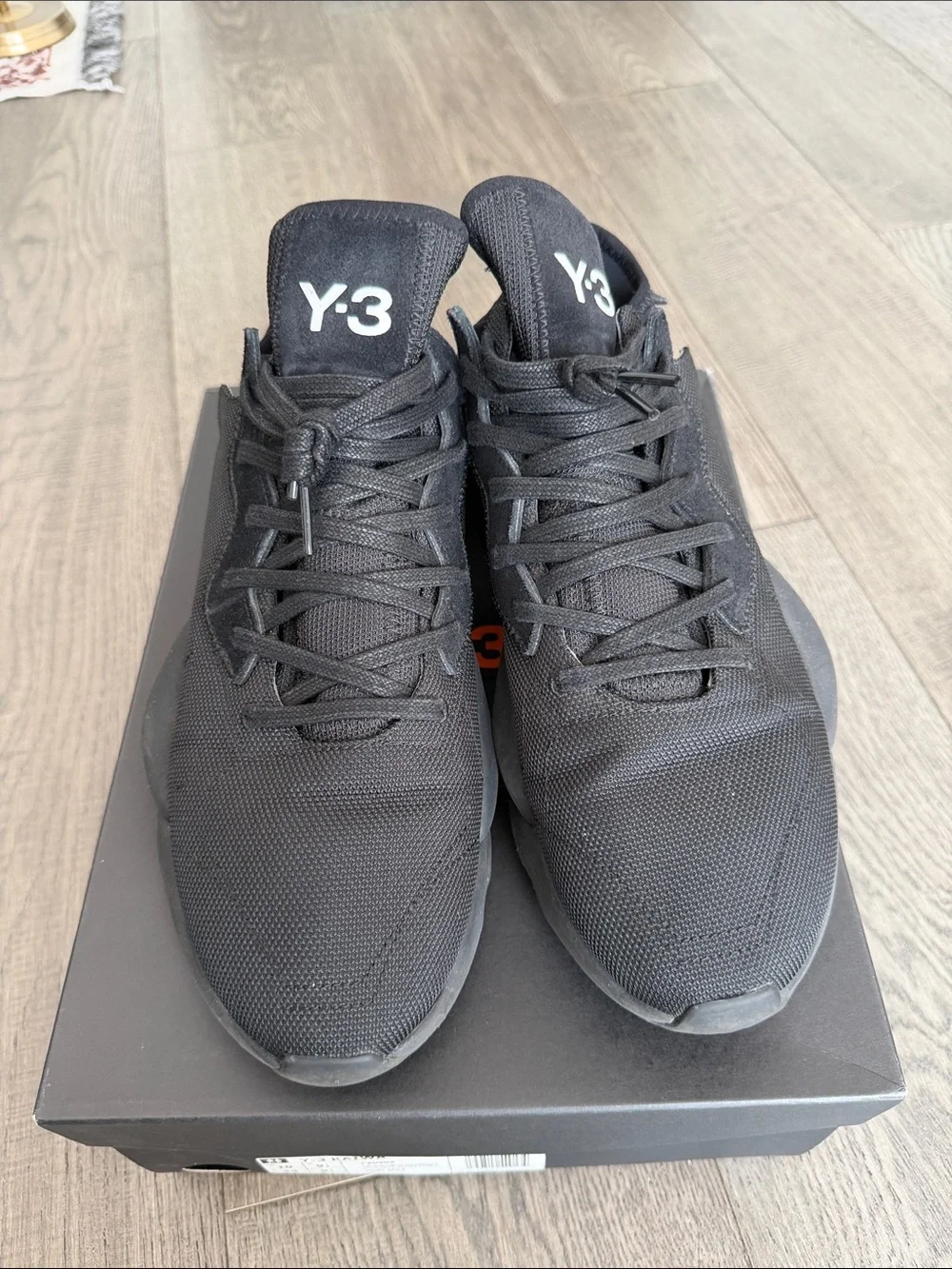 Y-3 Men’s Black Low-Top Knit Sneakers